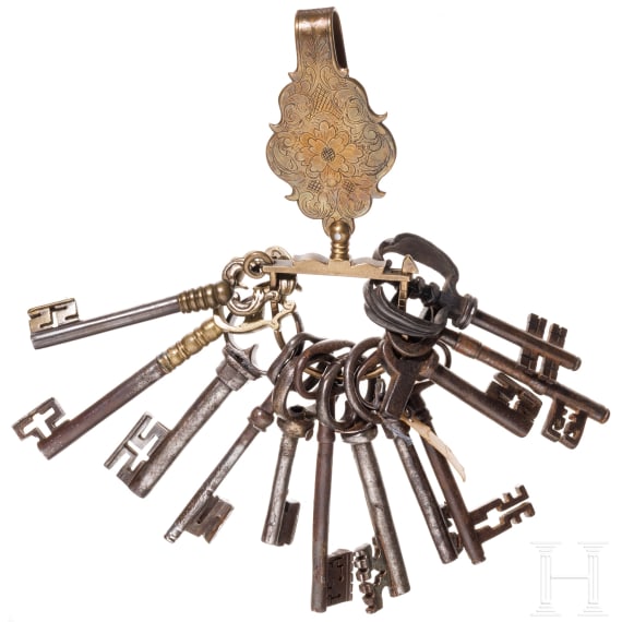 Eleven iron keys, 18th/19th century