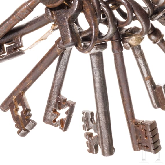 Eleven iron keys, 18th/19th century