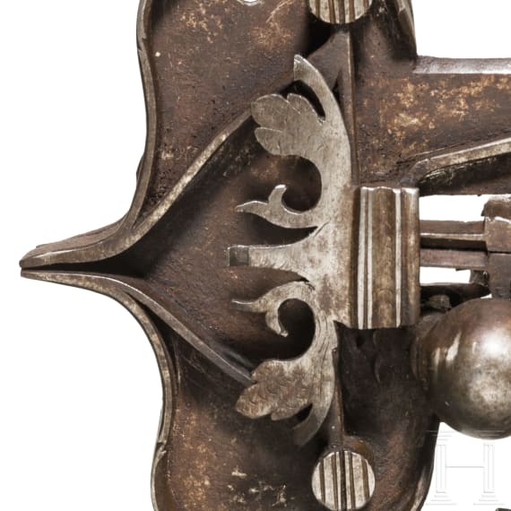 A German and a Spanish iron furniture lock, circa 1600