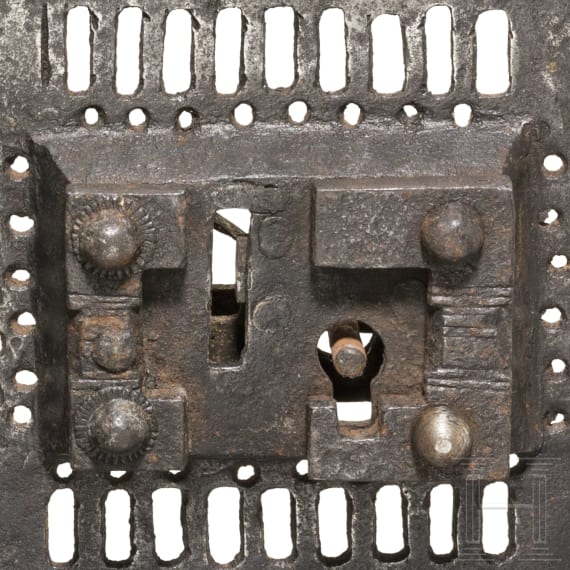 A German and a Spanish iron furniture lock, circa 1600