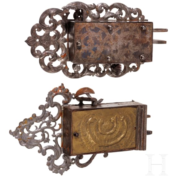 Two German baroque door locks, 18th century