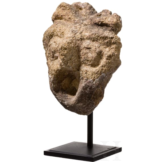 A small French Romanesque gargoyle, 12th century