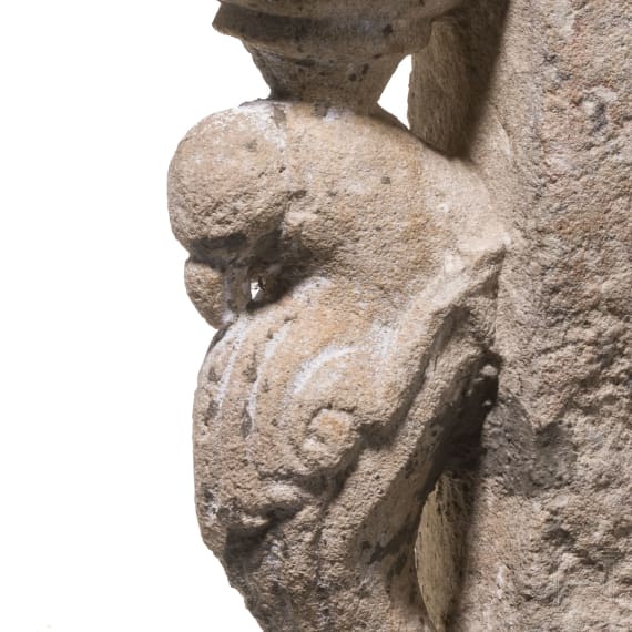 Two Italian limestone fragments with birds, 15th century