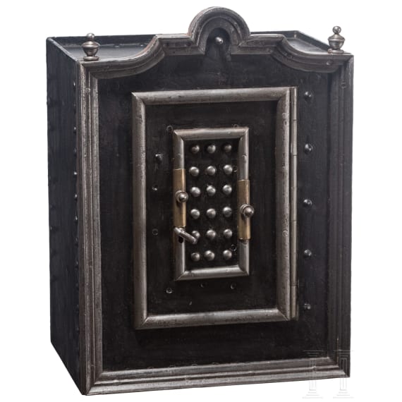 An Italian wall safe, circa 1800