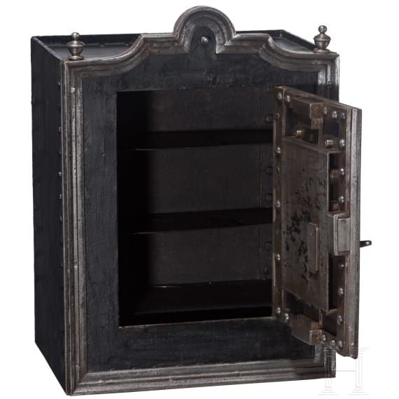 An Italian wall safe, circa 1800
