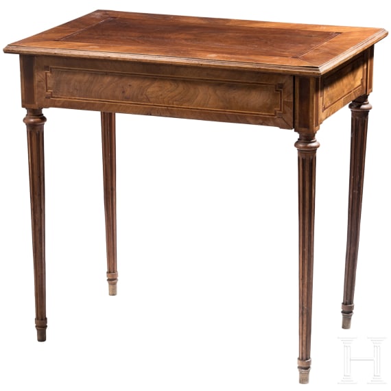 A German/Austrian marquetry side table, circa 1800