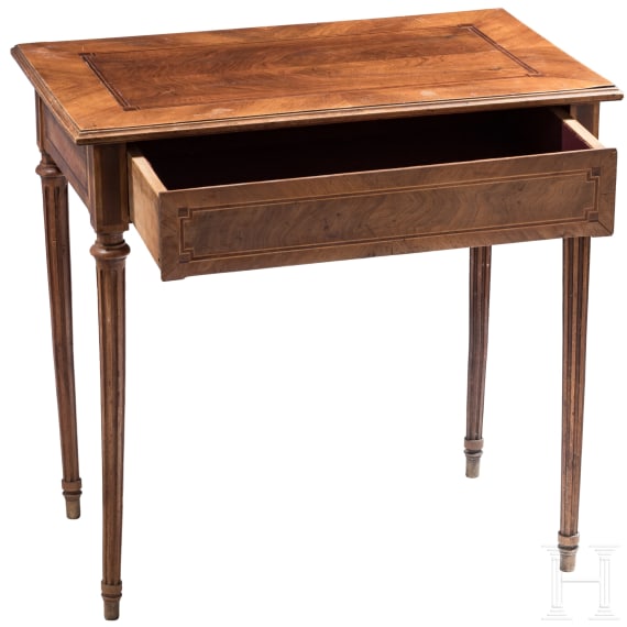 A German/Austrian marquetry side table, circa 1800