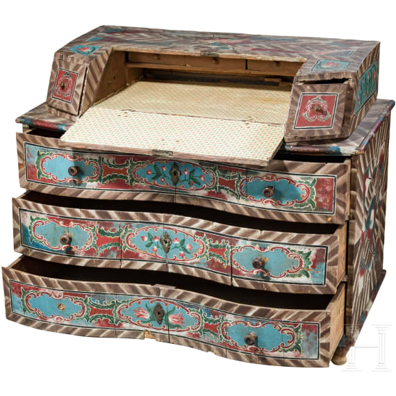A Tyrolean chest with drawers, dated 1774