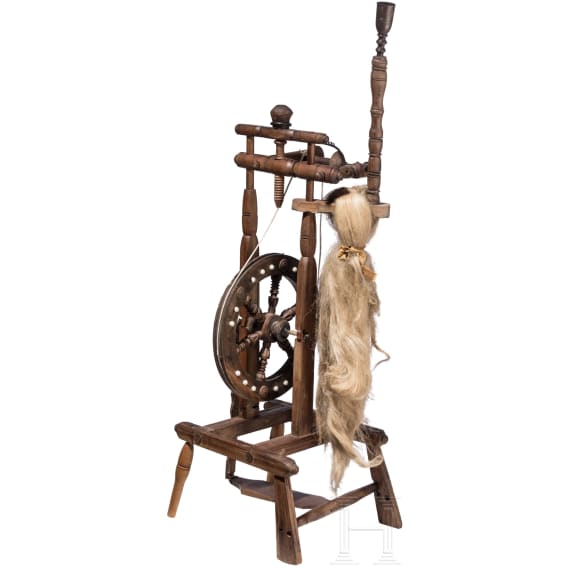 A German spinning wheel, circa 1800