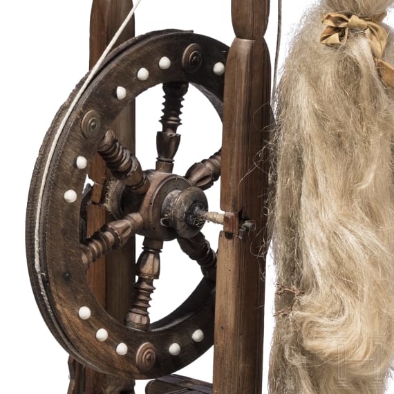 A German spinning wheel, circa 1800
