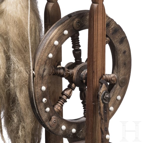 A German spinning wheel, circa 1800