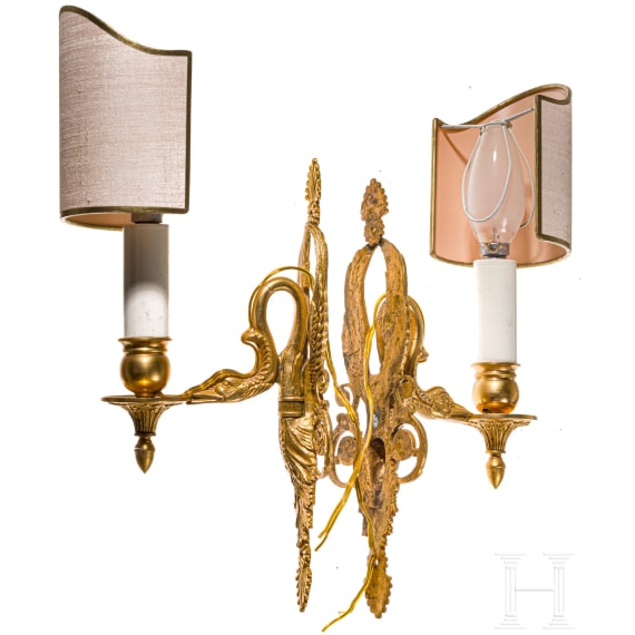 A pair of French gilt appliqu&eacute;s in Empire style, circa 1900