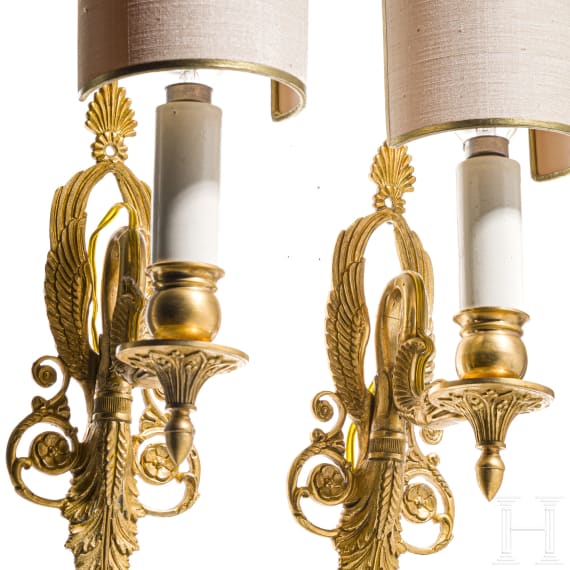 A pair of French gilt appliqu&eacute;s in Empire style, circa 1900