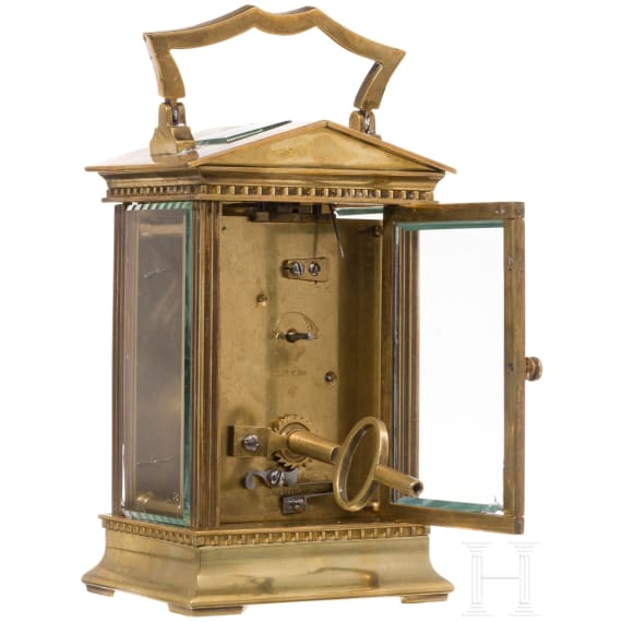 A small French traveling clock, circa 1900