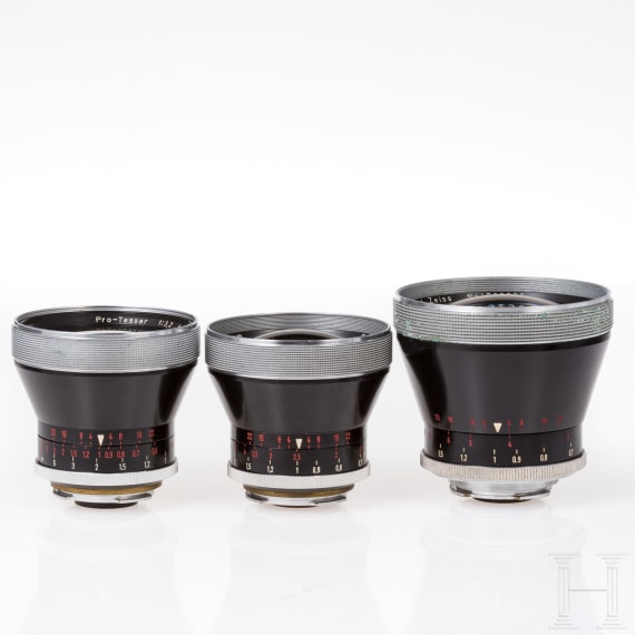 A Zeiss Icon Contaflex S Set 35 mm, 85 mm, 135 mm