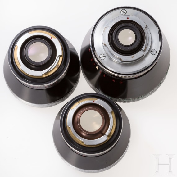 A Zeiss Icon Contaflex S Set 35 mm, 85 mm, 135 mm