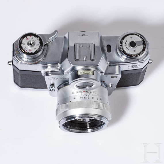 A Zeiss Ikon Contarex "Bull's Eye" with Carl Zeiss Planar 1:2 50 mm