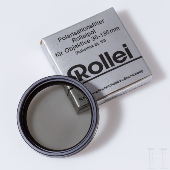 A group of filters and lens hoods from Rollei, Heliopan, Zeiss Ikolor