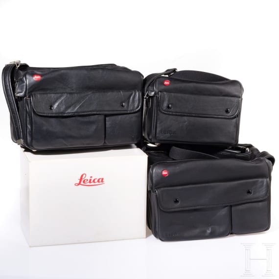 Four Leica leather bags