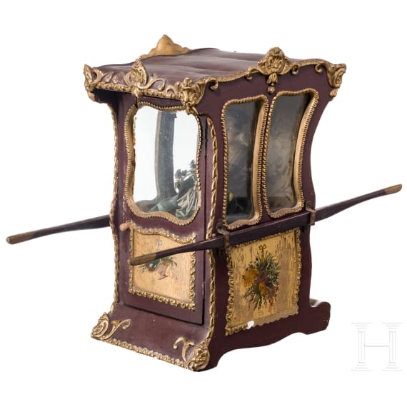 A German doll's palanquin, circa 1880
