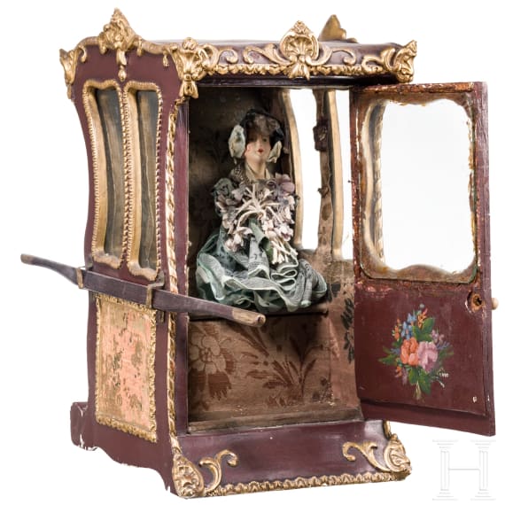 A German doll's palanquin, circa 1880