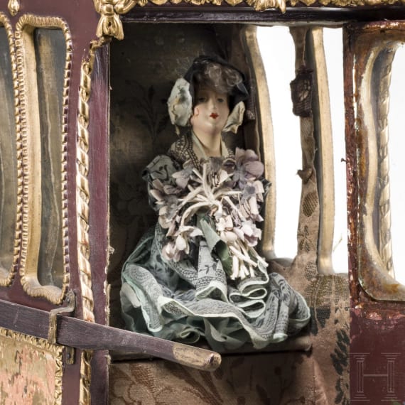 A German doll's palanquin, circa 1880