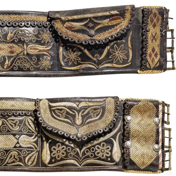 Two Transylvanian traditional dress belts, 19th century