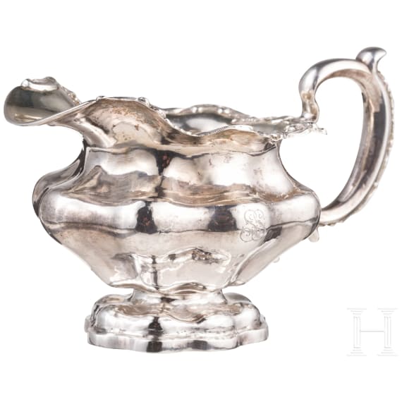 A Russian silver creamer, St. Petersburg, 1846