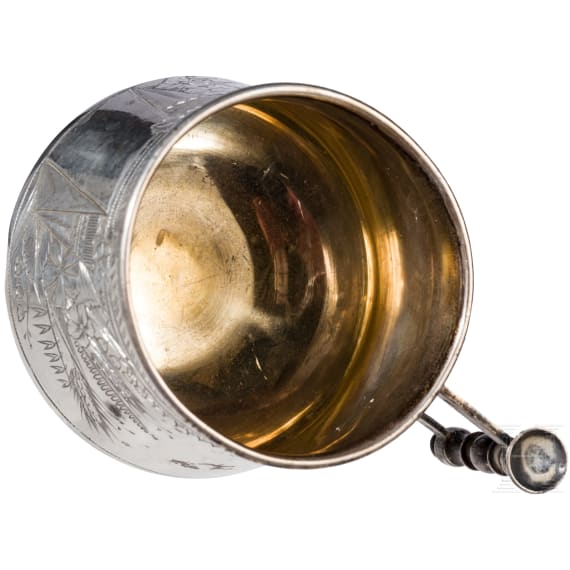 A Russian silver-gilt cup (beaker), Moscow, Vasili Ivanovich Ivanov, 1887
