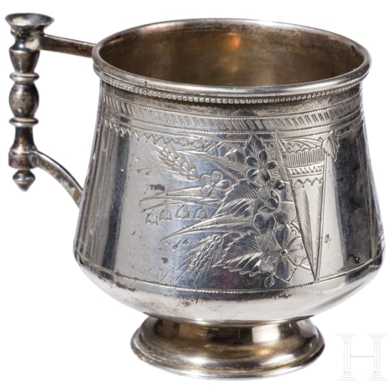 A Russian silver-gilt cup (beaker), Moscow, Vasili Ivanovich Ivanov, 1887