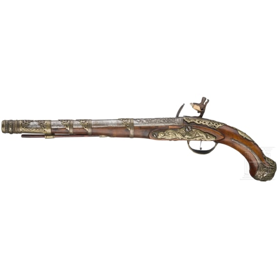 A flintlock pistol for the Oriental market, 19th century