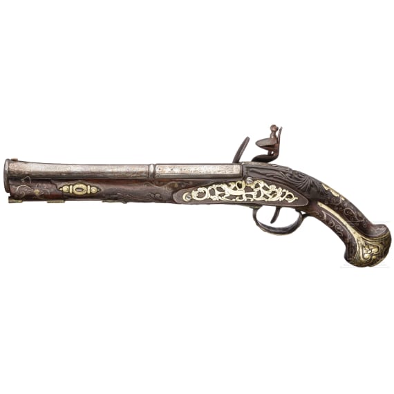Tromblonpistole, Basararbeit unter Verwendung alter Teile, osmanisch, 20. Jhdt