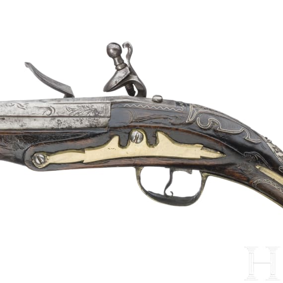 A flintlock pistol for the oriental market, mid-19th century