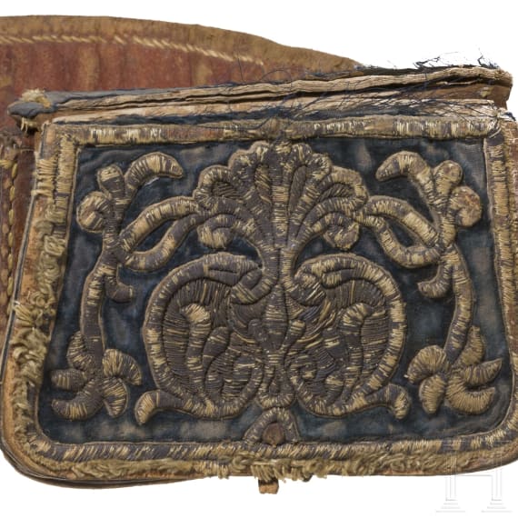 An Ottoman belt with two cartridge pouches, 2nd half of the 19th century