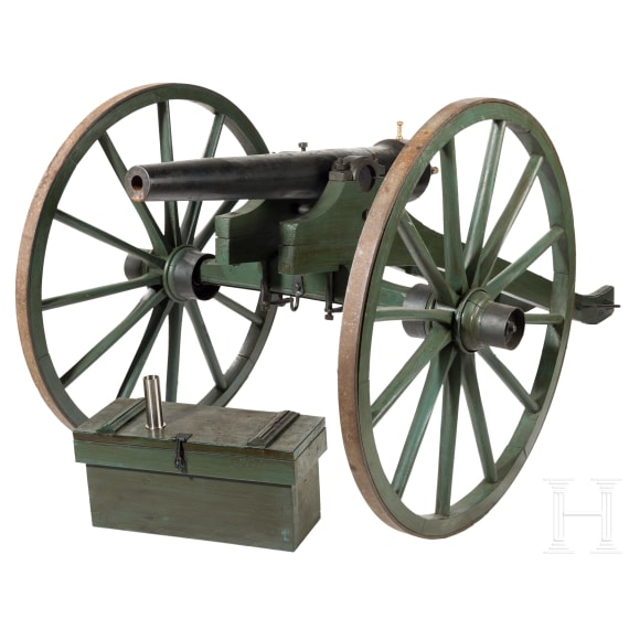 A breech-loading salute cannon of the Vereinigte Pulverfabriken Rosenheim, circa 1900