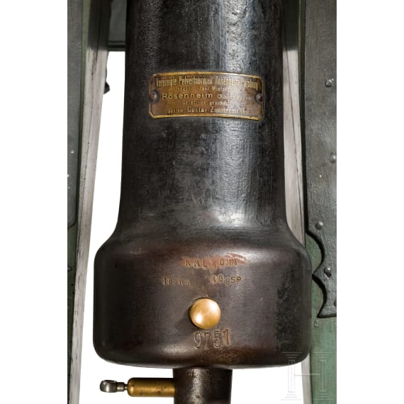 A breech-loading salute cannon of the Vereinigte Pulverfabriken Rosenheim, circa 1900