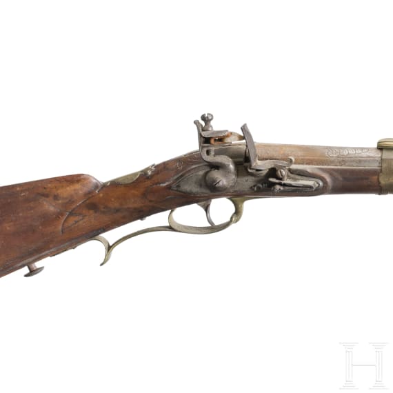 A German flintlock shotgun, circa 1750