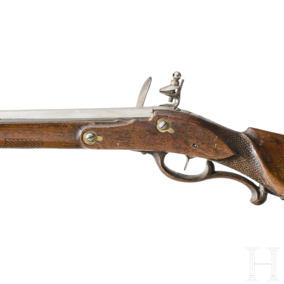 A German flintlock shotgun, circa 1780