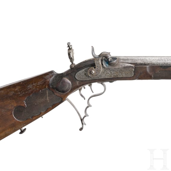 A German percussion target rifle, circa 1840