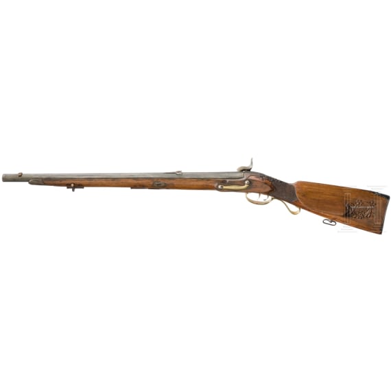 A percussion rifle, assembled from old parts, circa 1840