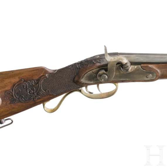 A percussion rifle, assembled from old parts, circa 1840