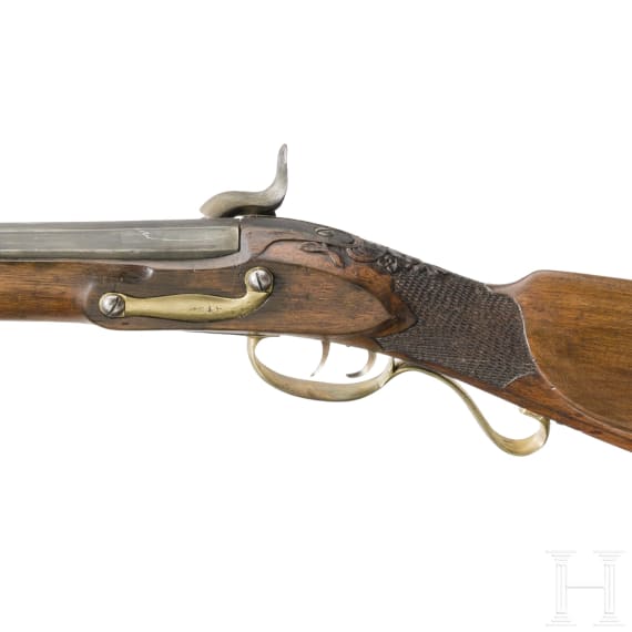 A percussion rifle, assembled from old parts, circa 1840