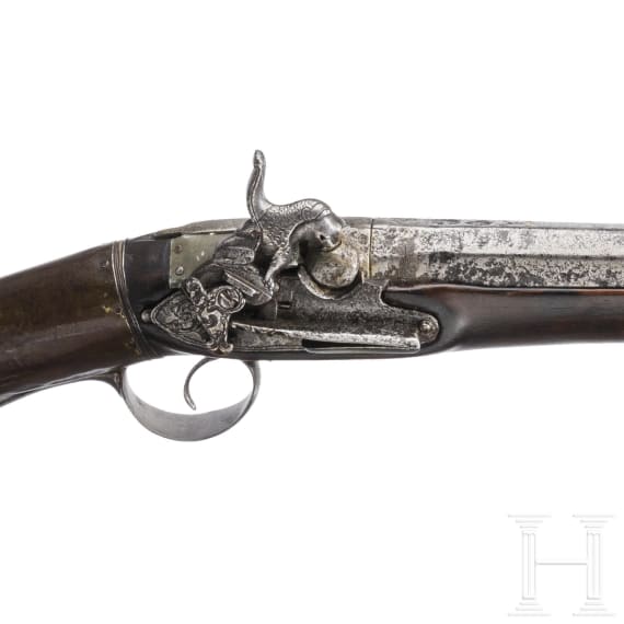 Three percussion flintlocks, 19th century