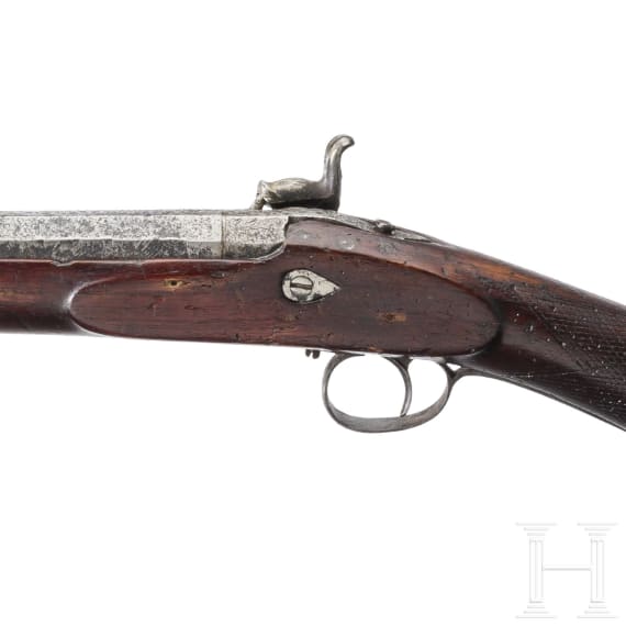 Three percussion flintlocks, 19th century