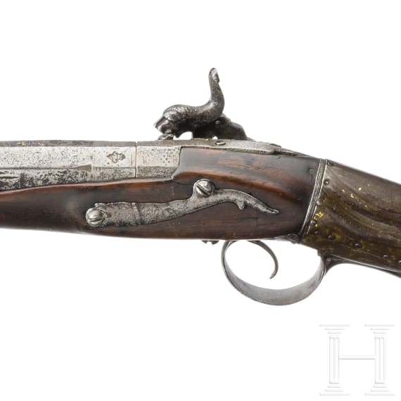 Three percussion flintlocks, 19th century