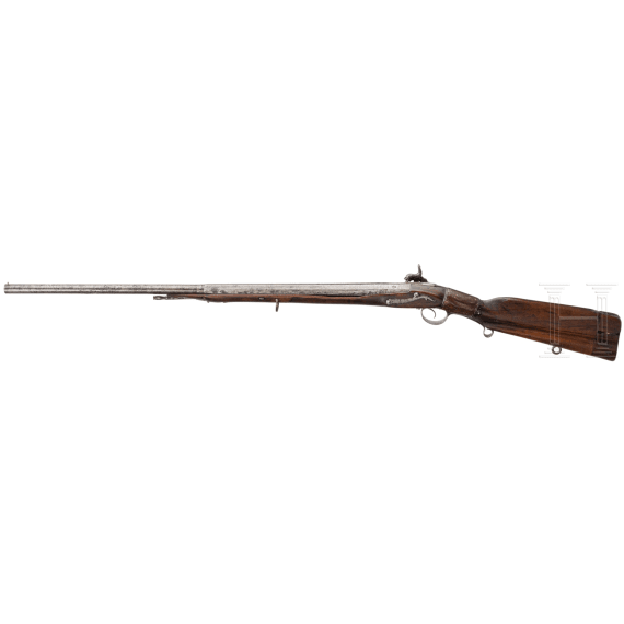 Three percussion flintlocks, 19th century