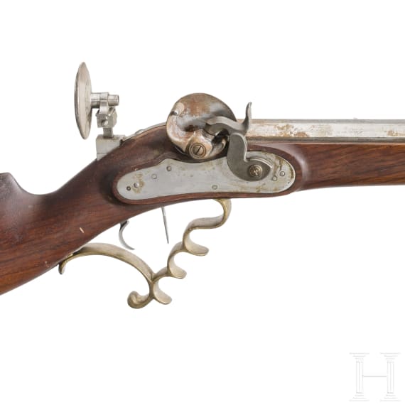 A backstroke target rifle, Italian replica by Paolo Bondini, circa 1980