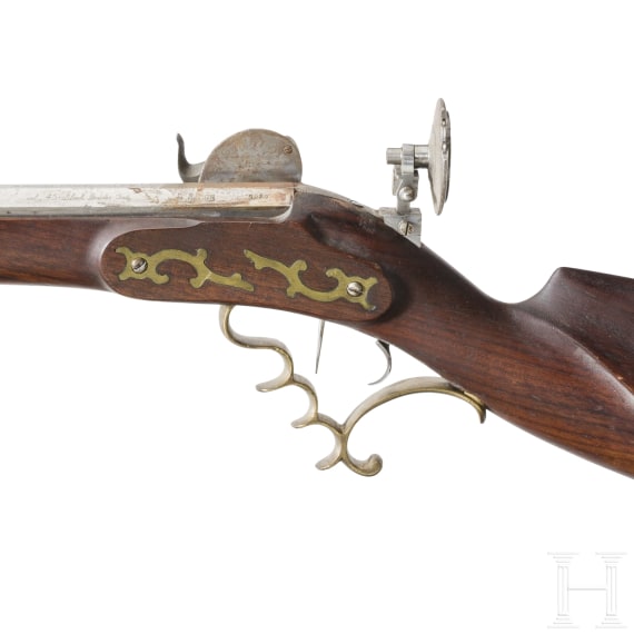A backstroke target rifle, Italian replica by Paolo Bondini, circa 1980