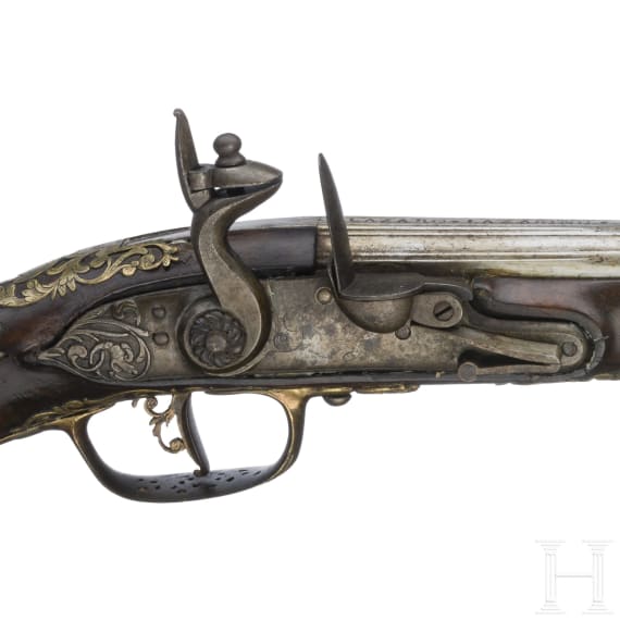 A pair of Italian flintlock pistols, circa 1700