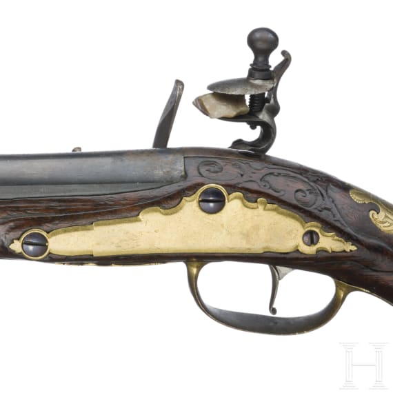 An Austrian flintlock pistol by Rochus Wastl in Vienna, 1st half of the 18th century